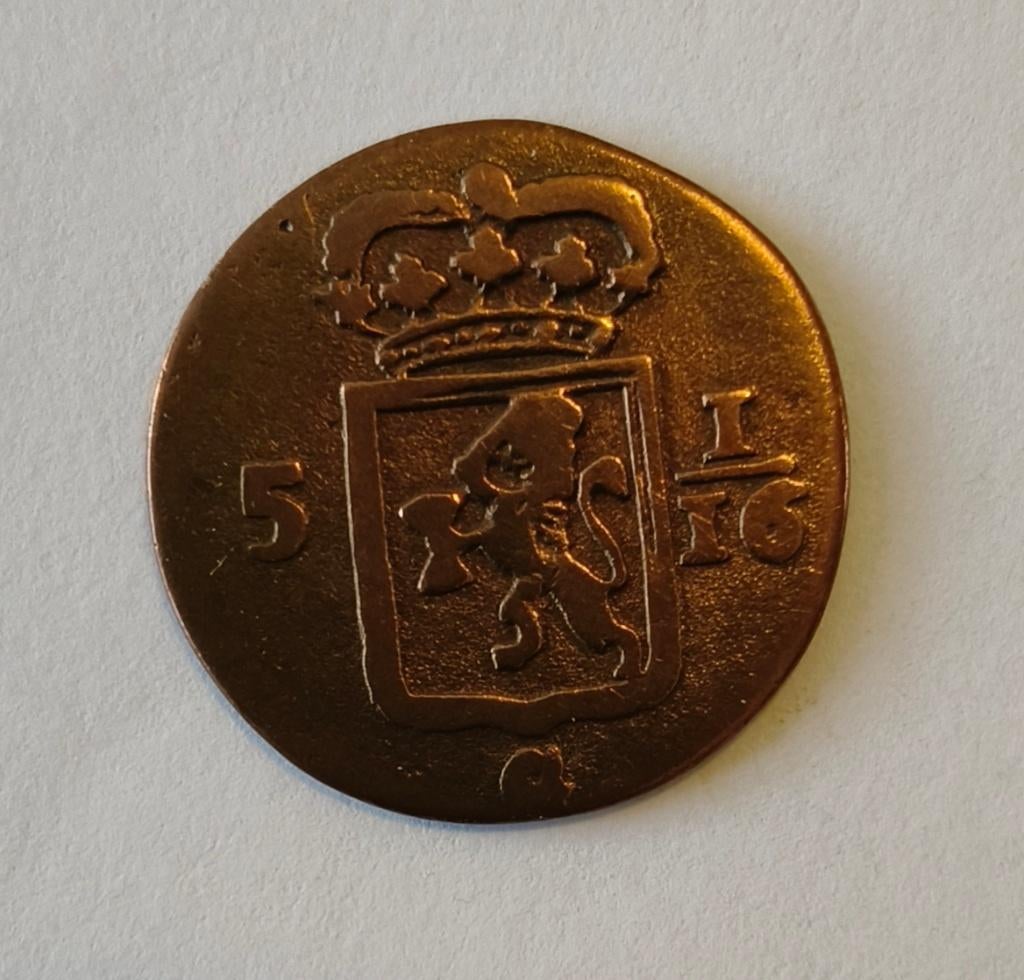 5 1/16 duit India Batavia 1816, Verzenden, Vóór koninkrijk, Overige waardes, Losse munt