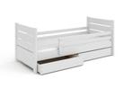 Kinderbed met hekjes en lades 90x200 rockwood, Huis en Inrichting, Ophalen, 90 cm, Eenpersoons, Wit
