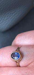 Prachtige 9 krt gouden ring vintage style met AMETHIST, Paars, Ophalen of Verzenden, Met edelsteen, Dame