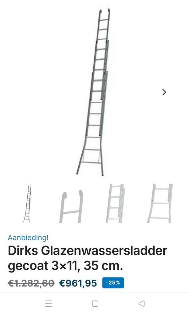 3 Dirks Ladders - Voor de Handige Harry!, Doe-het-zelf en Verbouw, Ladders en Trappen, Gebruikt, 4 meter of meer, Ophalen of Verzenden