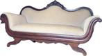 antiek eiken biedermeier bank ong. 205 x 80,  en 115 hoog, Hout, De doofpot, 150 tot 200 cm, 75 tot 100 cm
