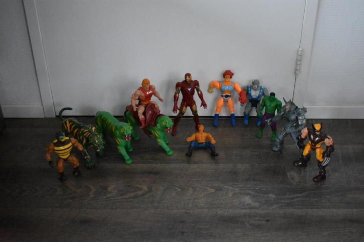 He-man Battle Cat Rhino Buzz OFF wolverine spiderman hulk, Verzamelen, Poppetjes en Figuurtjes, Gebruikt, Ophalen of Verzenden