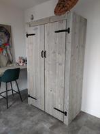 kledingkasten steigerhout, Nieuw, Met hangruimte, Landelijk, 50 tot 75 cm