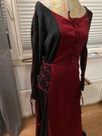 Middeleeuwse Heksenjurk - Donkerrood & Zwart maat L, Kleding | Dames, Maat 38/40 (M), Nieuw, Ophalen of Verzenden, Rood