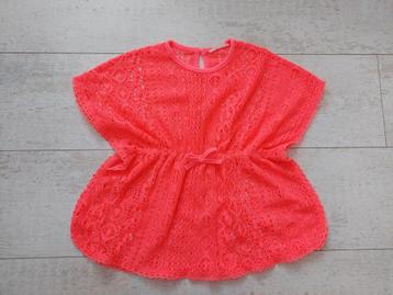 Nieuw! Gehaakt neon oranje roze strand zwem tuniek cober up beschikbaar voor biedingen