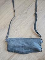 Leren grijze schoudertasje, Sieraden, Tassen en Uiterlijk, Tassen | Damestassen, Ophalen of Verzenden, Gebruikt, Grijs, Schoudertasje