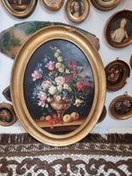 Oud olieverf olieverfschilderij schilderij stilleven G73, Ophalen of Verzenden