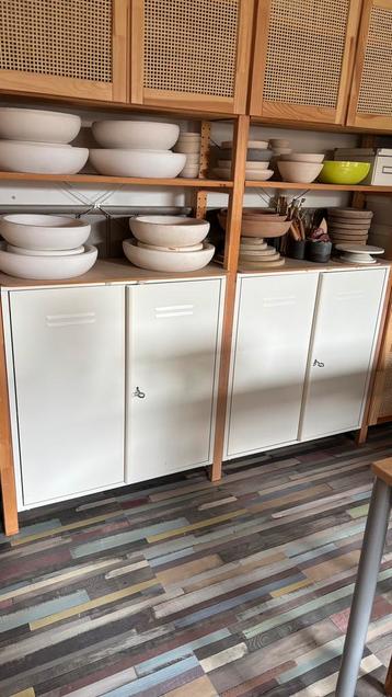 2 witte locker kasten voor Ivar kast ikea - afbeelding 1
