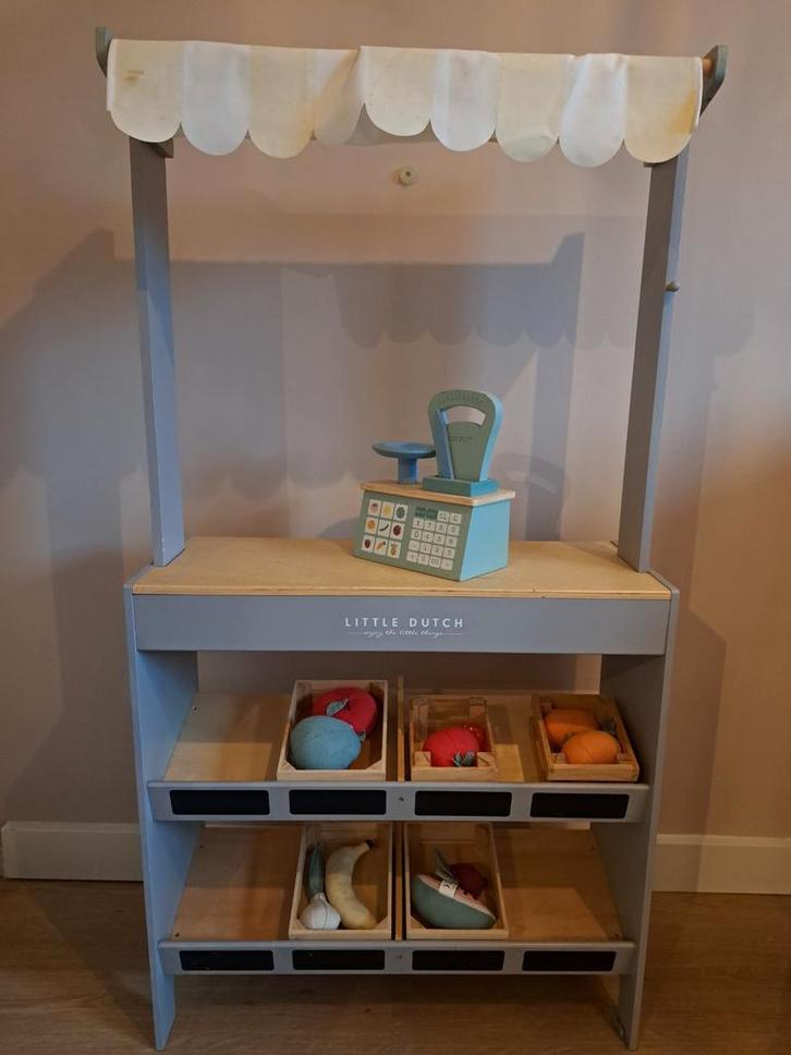 Little Dutch Marktkraam, Kinderen en Baby's, Speelgoed | Speelkeukens, Gebruikt, Speelkeuken, Hout, Ophalen