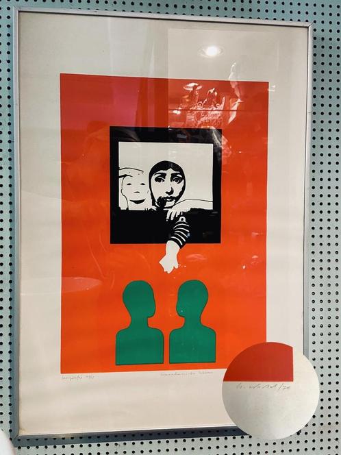 Gerhard Wind originele print gesigneerd 1970, Antiek en Kunst, Kunst | Litho's en Zeefdrukken, Ophalen of Verzenden