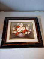 MOOI  OLIEVERF SCHILDERIJ  BLOEMEN, Ophalen, Minder dan 50 cm, Gebruikt, Oorspronkelijke maker