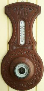 Hollandse kerfsnede baro/thermometer, Antiek en Kunst, Ophalen of Verzenden