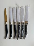 Laguiole messen goud blauw nieuw set van 6, Ophalen of Verzenden, Nieuw, Rvs of Chroom, Bestekset