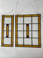 2 Glas in loodramen, Antiek en Kunst, Curiosa en Brocante, Ophalen