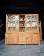 Grote vintage schoolkast | Open, glazen zijkanten |  #2480, Niet ingevuld, Gebruikt, Met deur(en), 200 cm of meer