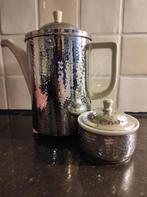Art Deco koffiekan met suikerpot (verzilverd) Bauscher, Verzamelen, Ophalen of Verzenden, Zo goed als nieuw, Porselein, Verzilverd