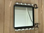 Make-up spiegel met lampen, Huis en Inrichting, Woonaccessoires | Spiegels, Ophalen, Minder dan 50 cm, Vierkant, Zo goed als nieuw