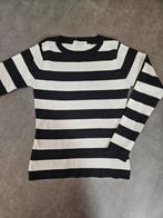 Gestreepte top, maat S, In April 1986, Zwart, Ophalen of Verzenden, Lange mouw, Maat 36 (S)