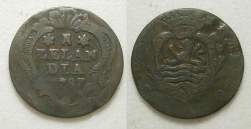 PD10551 Zeeland Duit 1787, Postzegels en Munten, Munten | Nederland, Losse munt, 1 cent, Vóór koninkrijk, Ophalen of Verzenden