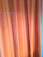 Vintage oranje gordijnen 240 x 125 cm in 2 gelijke delen, Gebruikt, 200 cm of meer, Ophalen of Verzenden, Overige kleuren