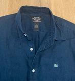 Polo Ralph Lauren linnen overhemd marineblauw - Maat L, Blauw, Ralph Lauren, Ophalen of Verzenden, Zo goed als nieuw
