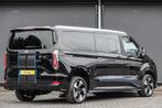 Ford Tourneo Custom L2H1 2.5 PHEV 233Pk Aut. | Sport | Plug, Gebruikt, 1850 kg, Leder en Stof, Zwart