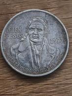 Mexico 100 Pesos 1977 Zilveren Munt, Koningin Beatrix, Zilver, Losse munt, Overige waardes
