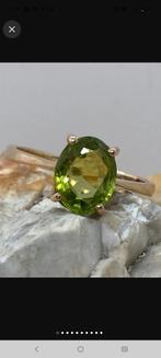 Mooie vintage gouden ring met peridot, Verzenden, Dame, Goud, Goud