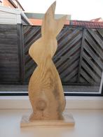 Handgemaakte Houten Paashaas - Uniek Decoratie Object, Diversen, Pasen, Ophalen of Verzenden, Nieuw