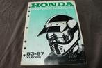 Honda XL600R 1983 -1987 motorcycle service manual, Motoren, Ophalen of Verzenden, Honda