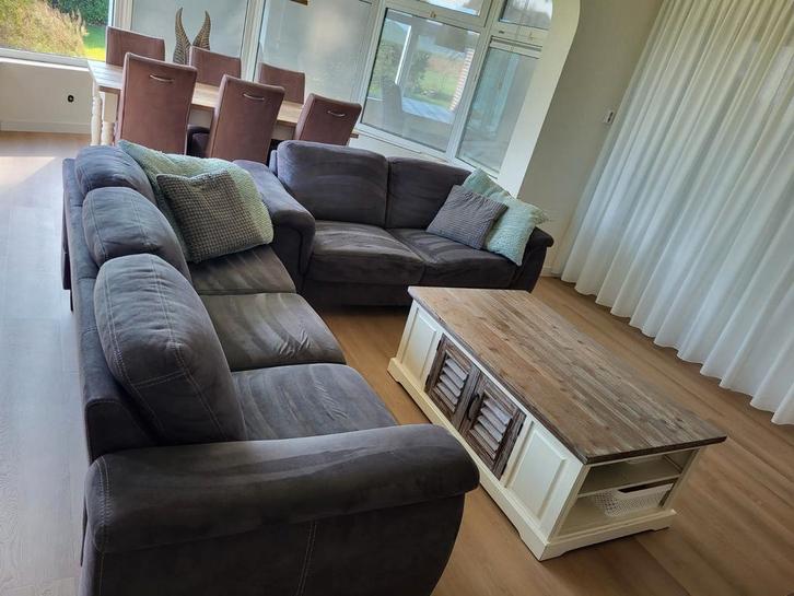 Bankstel 2.5 en 3 zits + salontafel, Huis en Inrichting, Banken | Complete zithoeken, Gebruikt, Ophalen