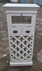 Landelijke wijnkast met glazenrek 140cm, Ophalen, Gebruikt, 25 flessen of meer, Minder dan 50 cm