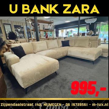 U bank Zara teddy stof NIEUW Nu € 995,-! 30% Korting beschikbaar voor biedingen