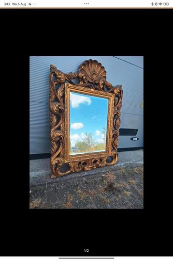 Grote Spiegel met Gouden Lijst Vintage  beschikbaar voor biedingen