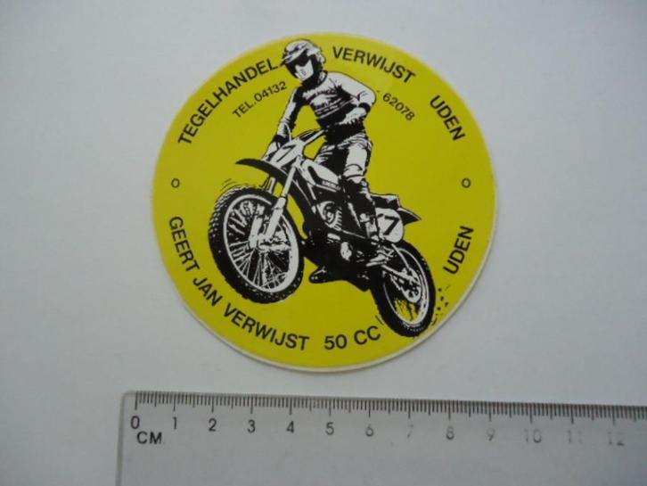 sticker oud Kreidler Motorcross Verwijst Uden geert jan retr, Verzamelen, Stickers, Zo goed als nieuw, Bedrijf of Vereniging, Verzenden