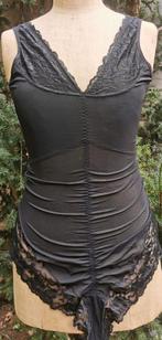 Lincherie korset bodystocking retro vintage alternatief sexy, Verzenden, Zwart, Body of Korset