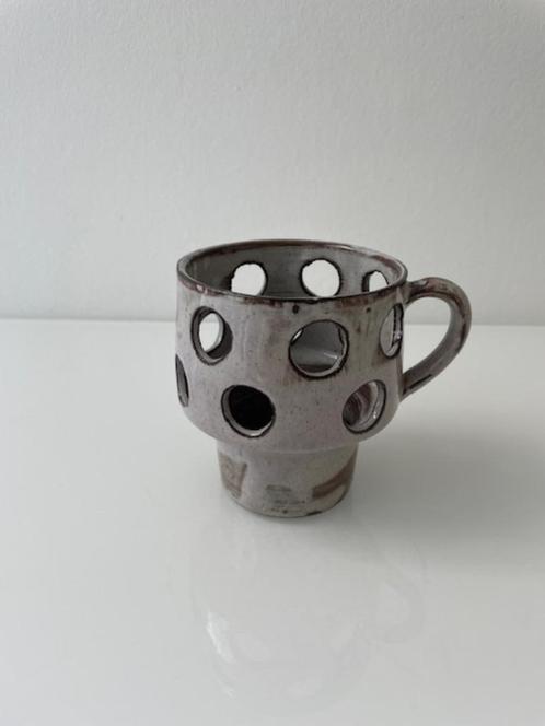Vintage keramieken kaarsenhouder door Henk Potters, Antiek en Kunst, Antiek | Kandelaars, Ophalen of Verzenden