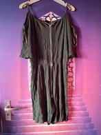Khaki kleurige luchtige playsuit 46 met koordjes nu 17€, Maat 46/48 (XL) of groter, Ophalen of Verzenden, Vintage, Gedragen