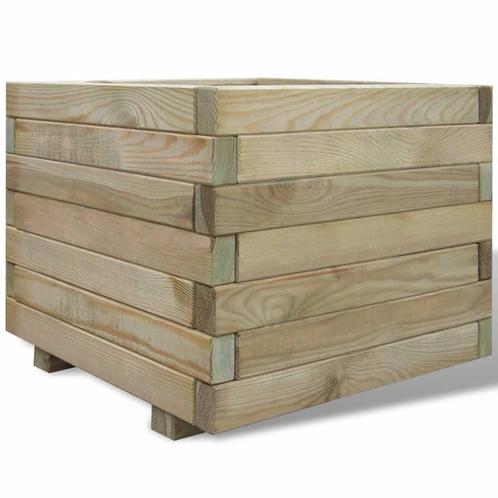 Plantenbak verhoogd vierkant 50x50x40 cm hout gratis bezorgd, Tuin en Terras, Bloembakken en Plantenbakken, Nieuw, Hout, Binnen