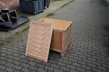 Houten transportkist 85x58x59,5 cm – stevig - in goede staat beschikbaar voor biedingen