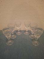 6 mooi geslepen likeur / borrel glaasjes, Ophalen of Verzenden