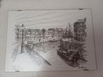 Pentekening Brede Haven Den Bosch - R. Schiffeleers, Antiek en Kunst, Ophalen of Verzenden
