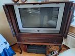 Houten gesloten TV kast met lade, Ophalen, Gebruikt, 100 tot 150 cm, 50 tot 100 cm