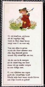 Religieuze tegel “ O, wij kind’ren, wij leven als vogeltjes”, Antiek en Kunst, Antiek | Religie, Ophalen of Verzenden