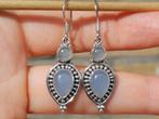 Vanoli 925 zilveren oorbellen met grijs - blauwe chalcedoon, Sieraden, Tassen en Uiterlijk, Oorbellen, Daiva1973@hotmail.com, Vanoli