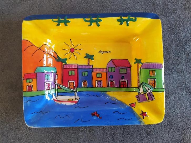 Vintage keramische asbak Algarve, Antiek en Kunst, Antiek | Keramiek en Aardewerk, Ophalen of Verzenden