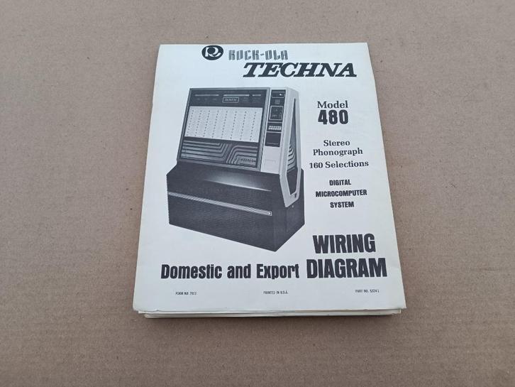 Technisch Schema: Rock-Ola 480/ Techna (1980) jukebox, Verzamelen, Automaten | Jukeboxen, Gebruikt, Seeburg, 1950 tot 1960, Verzenden