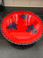 Vintage Pouchs Taartschaal Rood/Blauw - Nieuwstaat, Ophalen of Verzenden