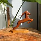 Prachtige houten sprinkbok / gazelle, Antiek en Kunst, Ophalen of Verzenden