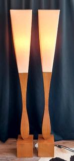 Deense Mid-Century Modern vloerlampen, Huis en Inrichting, Lampen | Vloerlampen, 150 tot 200 cm, Zo goed als nieuw, Hout, Ophalen